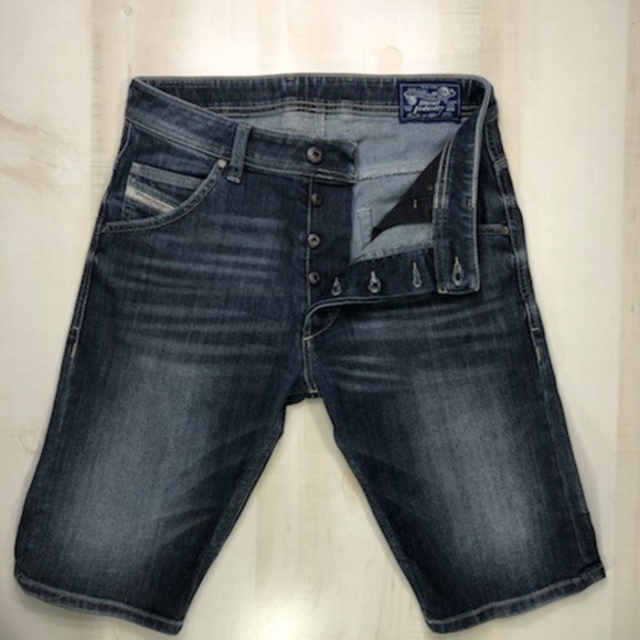 Diesel Button Fly Denim Jean Shorts - Picture 2 of 7